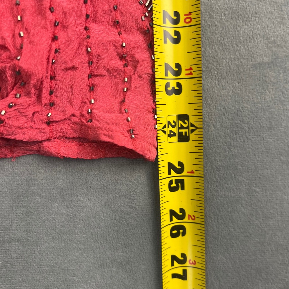 NWT Anthropologie x Ranna Gill Art Deco  V‎ Neck Strappy Cami Red XS - Picture 8 of 9